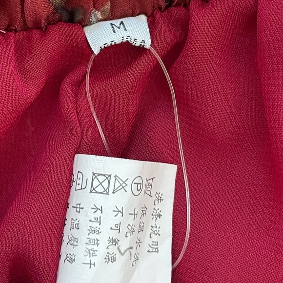 Floral Chiffon Circle Women High Waist Maxi Skirt Relaxed Lightweight Chic Skirt - Picture 8 of 9